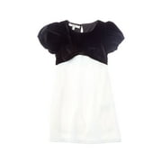 Badgley Mischka girls Stretch Velvet Empire Waist Dress, 8, Black